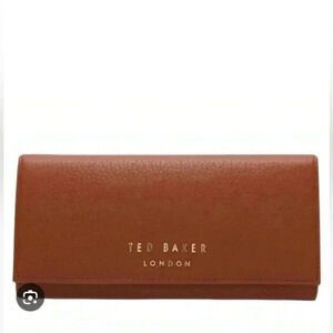 Ted Baker Selma Matisse Large Leather Wallet in Cognac Brown